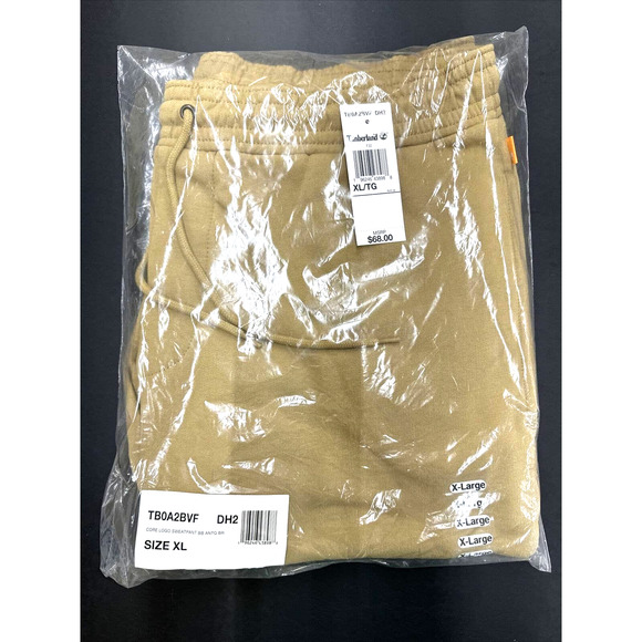 NWT Timberland Logo Men’s Sz XL Sweatpants Antique Brown - Picture 4 of 4